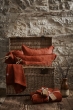 Taie d’oreiller 80 x 80 cm – Lin Lavé Français SOLINE - Paprika