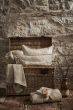 Parure Drap Housse 140 x 190 cm + 2 Taies 60x60 cm 100% Lin Français - Sable