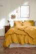 Housse de Couette 260 x 240 cm – Lin Lavé Français Luxe Soline – Miel