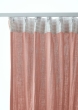 Lot de 2 Rideaux Galon Fronceur double Gaze de coton – Rose Pêche – 140 x 240 cm