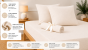 Pack Drap Housse 140 x 190 cm + 2 Taies d’Oreiller 60 x 60 cm Double Gaze de Coton GAÏA Pampa