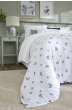 Housse de couette réversible 260 x 240 cm Double gaze de coton imprimée SUZANNE Chantilly