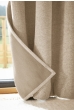 Lot de 2 Rideaux Blackout Beige lin 140 x 260 cm – Occultant Polaire – Galon Fronceur