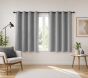 Lot de 2 Rideaux Spécial Petites Fenêtres à Œillets 140 x 180 cm – Uni Gris – Essentiel