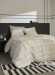 Parure de lit réversible CARRIE Pampa 140 x 200 cm + 1 taie 100% coton 57 fils