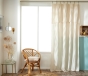 Rideau Ajustable 140 x 300 cm Double Gaze de Coton Vichy VICKIE – Pampa