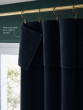 Lot de 2 rideaux velours minuit 140 x 270 cm ajustables – Anneaux pince – Coton épais – CÉSAR