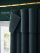 Lot de 2 rideaux velours Ardoise 140 x 270 cm ajustables – Anneaux pince – Coton épais – CÉSAR
