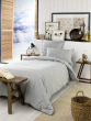 Pack housse de couette 140 x 200 cm + drap housse 90 x 190 cm flanelle Brume