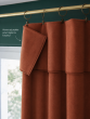 Lot de 2 rideaux velours terracotta 140 x 270 cm ajustables – Anneaux pince – Coton épais – CÉSAR