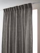 Lot de 2 Rideaux Galon Fronceur double Gaze de coton – Granit – 140 x 240 cm