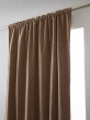 Lot de 2 Rideaux Blackout Camel 140 x 260 cm – Occultant Polaire – Galon Fronceur