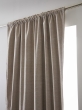 Lot de 2 Rideaux Blackout Beige lin 140 x 260 cm – Occultant Polaire – Galon Fronceur