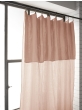 Rideau Ajustable Double Gaze de Coton 140 x 300 cm avec 8 Anneaux Pince GAÏA Rose guimauve – Hauteur Modulable