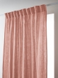 Lot de 2 Rideaux Galon Fronceur double Gaze de coton – Rose Pêche – 140 x 240 cm