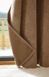 Lot de 2 Rideaux Blackout Camel 140 x 260 cm – Occultant Polaire – Galon Fronceur