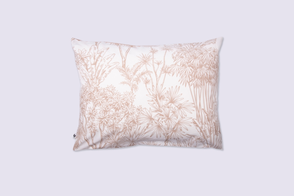Taie d’oreiller 50 x 70 cm - 100 % coton 57 fils - Imprimé végétal JAVA