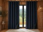 Lot de 2 Rideaux 140 x 240 cm – Blackout total & Thermique – Double polaire – Marine