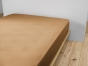 Pack Drap Housse 140 x 190 cm + 2 Taies d’Oreiller 60 x 60 cm Double Gaze de Coton GAÏA Camel