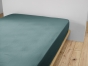 Pack Drap Housse 140 x 190 cm + 2 Taies d’Oreiller 60 x 60 cm Double Gaze de Coton GAÏA Bleu canard
