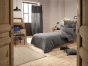 parure de lit 140 x 200 cm + drap housse 90 x 190 cm + 1 taie 60 x 60 cm double gaze de coton Granit
