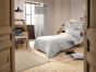 Parure de lit 140 x 200 cm + drap housse 90 x 190 cm + 1 taie 60 x 60 cm double gaze de coton Nuage