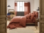 Drap-housse 200 x 200 cm – Double Gaze de Coton 125 g/m² – Gaïa Terracotta