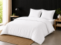 Pack complet housse de couette percale 78 fils pour lit 140 x 190 cm Blanc pur