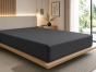 Drap-Housse 180 x 200 cm Prestige Graphite – Satin de Coton Peigné 120 fils/cm² – Bonnet 30 cm