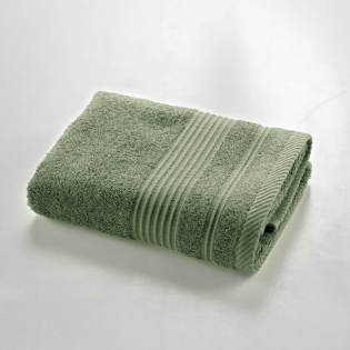 Serviette de toilette 50 x 90 cm eponge unie tendresse Fougere