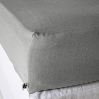 Drap-housse Lysandre 140 x 190 cm – Gris – 100% Lyocell 135 g/m²
