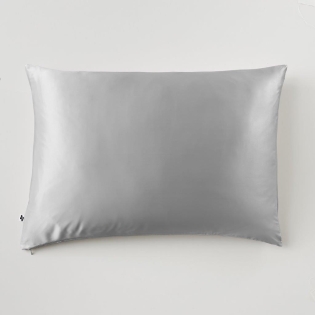 taie d'oreiller 50 x 70 cm soie de mûrier soanne argent