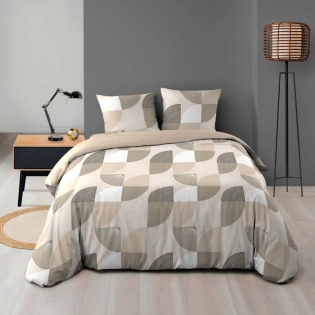 Housse de couette 240 x 220 cm en microfibre de flanelle Ambroise