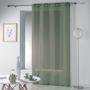 Voilage a oeillets 140 x 240 cm etamine crash telma Kaki