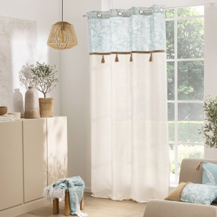 Rideau à Œillets Hera - 140 x 240 cm - Coton/Polyester avec Pompons