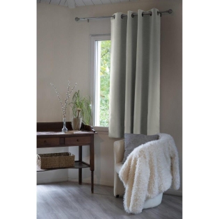 Rideau occultant isolant phonique + polaire 140 x 180 cm Inuit Gris clair