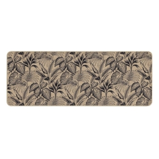 Tapis rectangle 45 x 120 cm tisse imprime stylis Noir