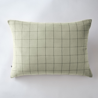 Taie d'oreiller gaze de coton tissée  50 x 70 cm Gaia Match Vert d'eau