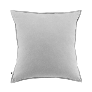 Taie d'oreiller chaude flanelle 63 x 63 cm Candice Gris chambré