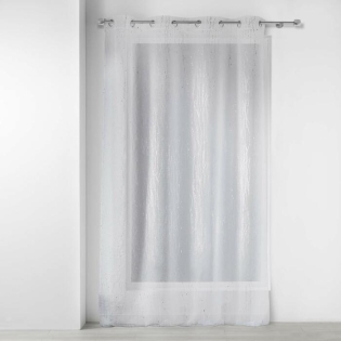 Panneau a oeillets 140 x 180 cm voile sable applique filiane Blanc