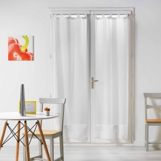 Paire droite passants 2 x 70 x 200 cm voile sable salina Blanc