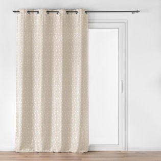 Rideau a oeillets 140 x 260 cm jacquard Gallena Naturel
