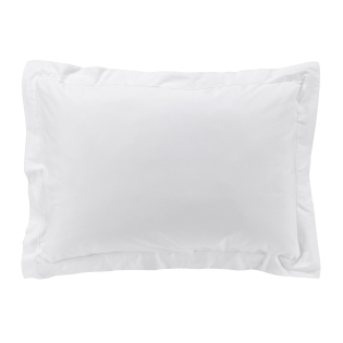 Taie d'oreiller 50 x 70 cm en percale uni 78 fils percaline Blanc
