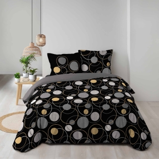 Housse de couette 220x240 cm 100% coton + 2 taie Milord