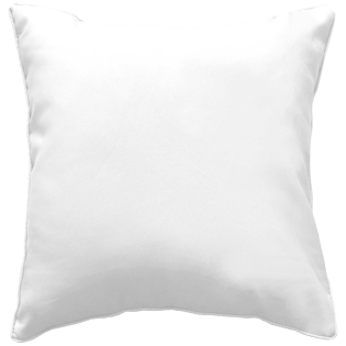 Coussin déhoussable 60x60 cm – Essentiel polyester uni Blanc