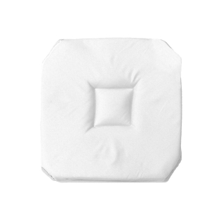 Galette 4 rabats 36 x 36 x 3.5 cm polyester uni essentiel Blanc