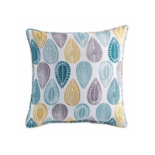 Coussin passepoil 40 x 40 cm polyester imprime palpito Blanc