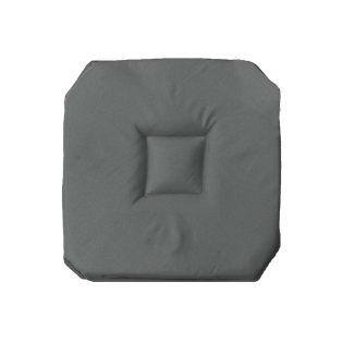 Galette 4 rabats 36 x 36 x 3.5 cm polyester uni essentiel Beton