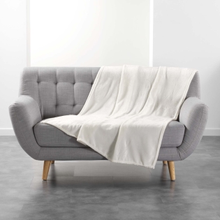 Plaid Flanelle Ultra Douce Flanou Naturel – 125 x 150 cm