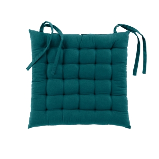 Assise matelassée 38 x 38 cm – Coton/Polyester recyclé GRS – Twily Émeraude